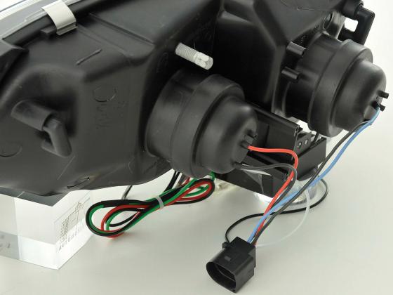 Scheinwerfer Set Daylight LED Tagfahrlicht VW Golf 3 Bj. 91-97 schwarz