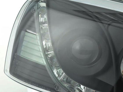 Scheinwerfer Set Daylight LED Tagfahrlicht VW Golf 3 Bj. 91-97 schwarz