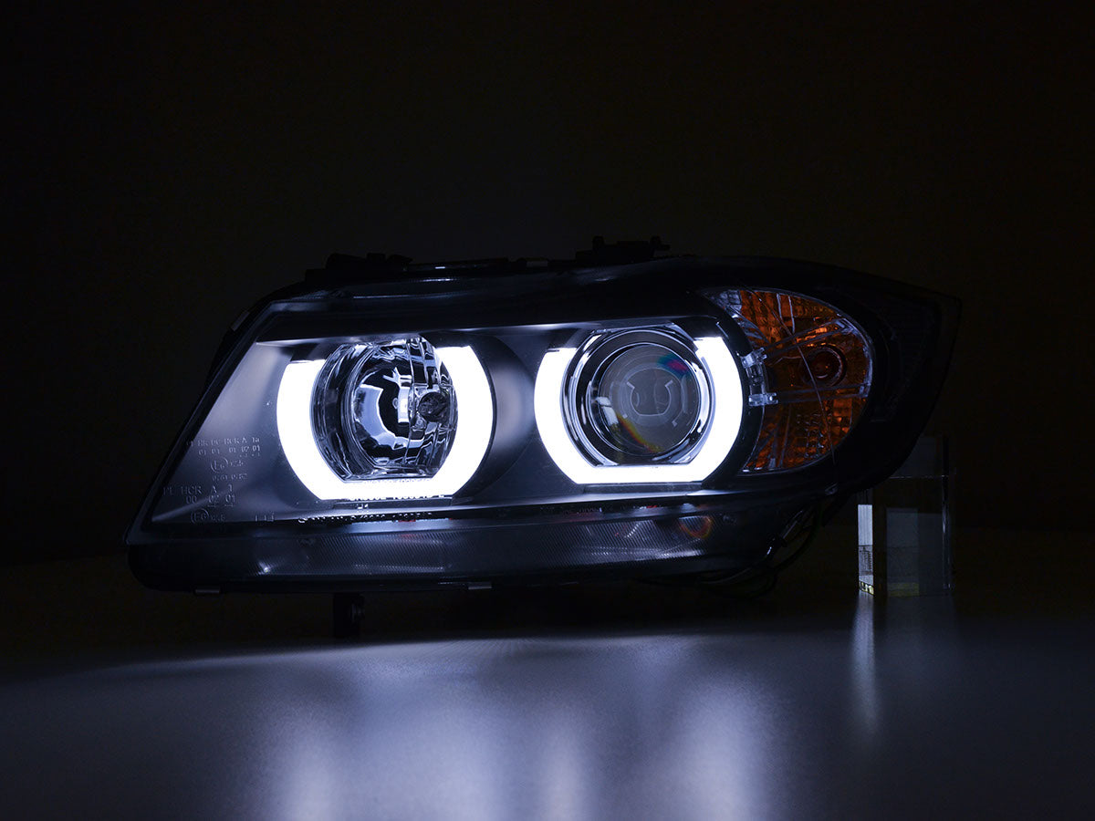 Scheinwerfer RECHTS Xenon Daylight LED TFL-Optik BMW 3er E90/E91 Bj. 05-08 schwarz