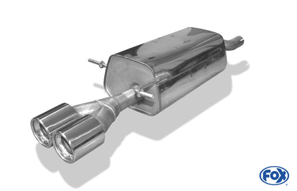 FOX Dacia Logan Limousine Benzin Endschalldämpfer einseitig - 2x80 Typ 13