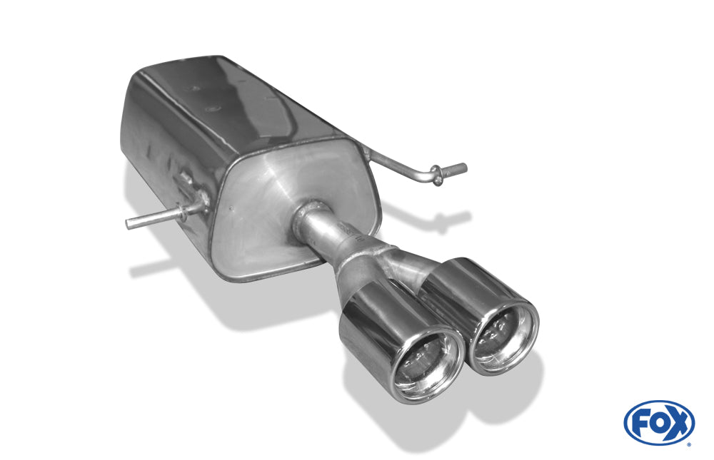 FOX Dacia Logan Limousine Benzin Endschalldämpfer einseitig - 2x80 Typ 13