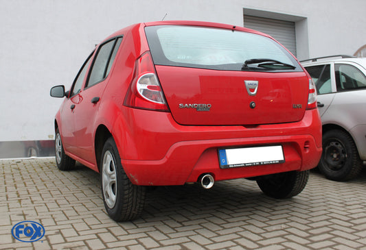 FOX Dacia Sandero Endrohr auf original ESD - 1x90 Typ 13