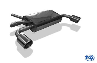 FOX Dacia Duster 4x4 Endschalldämpfer quer Ausgang rechts/links - 1x90 Typ 16 rechts/links