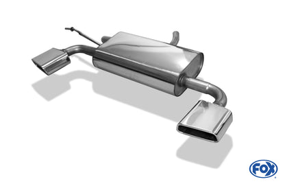 FOX Dacia Duster 4x4 Endschalldämpfer quer Ausgang rechts/links - 145x65 Typ 59 rechts/links