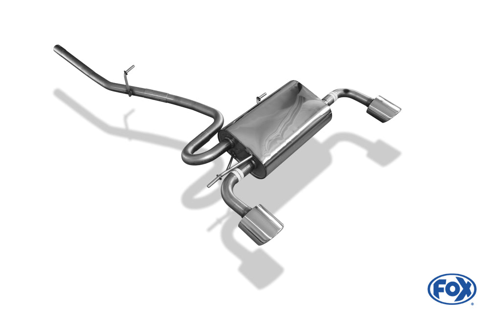 FOX Dacia Duster 4x4 Facelift Endschalldämpfer quer Ausgang rechts/links - 115x85 Typ 32 rechts/links