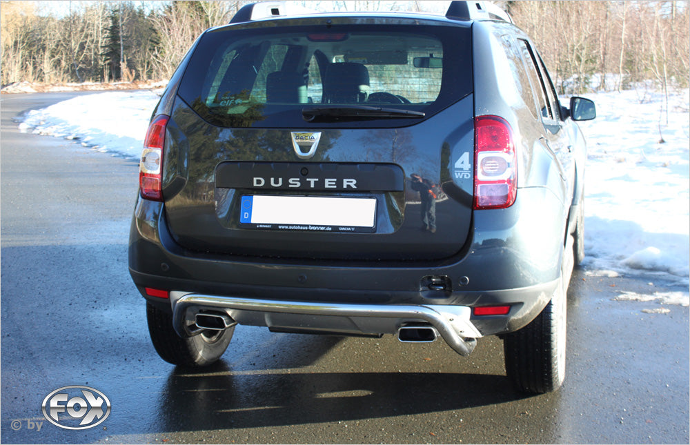 FOX Dacia Duster 4x4 Facelift Endschalldämpfer quer Ausgang rechts/links - 145x65 Typ 59 rechts/links
