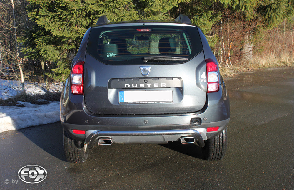 FOX Dacia Duster 4x4 Facelift Endschalldämpfer quer Ausgang rechts/links - 145x65 Typ 59 rechts/links