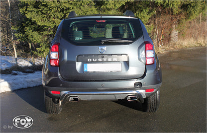 FOX Dacia Duster 4x4 Facelift Endschalldämpfer quer Ausgang rechts/links - 145x65 Typ 59 rechts/links