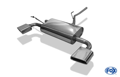 FOX Dacia Duster 4x4 Facelift Endschalldämpfer quer Ausgang rechts/links - 145x65 Typ 59 rechts/links