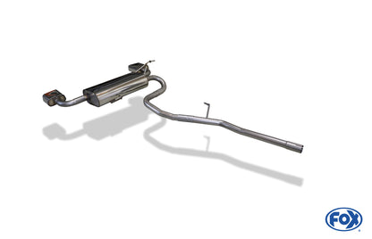 FOX Dacia Duster 4x4 Facelift Endschalldämpfer quer Ausgang rechts/links - 145x65 Typ 59 rechts/links