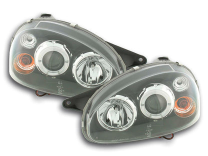 Scheinwerfer Set Opel Corsa B Bj. 94-00 schwarz
