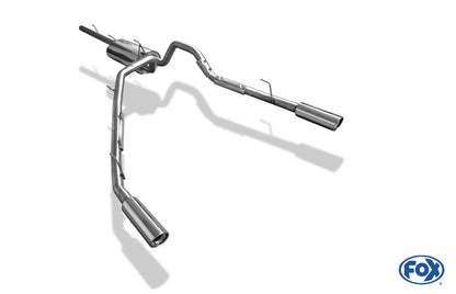 FOX Dodge RAM 1500 Facelift Halbanlage rechts/links ab Kat - 1x100 Typ 17 rechts/links
