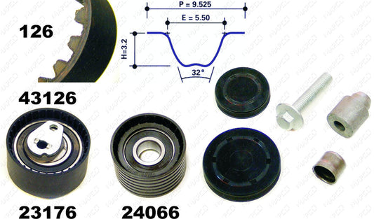 MAPCO Zahnriemensatz 23136