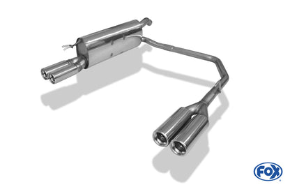 FOX Fiat Bravo 198 Endschalldämpfer Ausgang rechts/links - 2x76 Typ 13 rechts/links