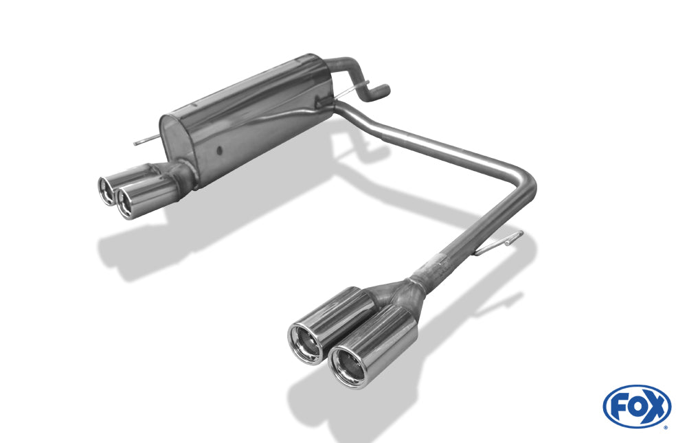 FOX Fiat Grande Punto 199 - Benzin Endschalldämpfer Ausgang rechts/links - 2x76 Typ 13 rechts/links