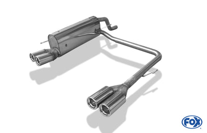 FOX Fiat Grande Punto 199 - Benzin Endschalldämpfer Ausgang rechts/links - 2x76 Typ 13 rechts/links