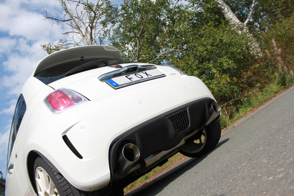 FOX Fiat 500 Abarth Endschalldämpfer quer Ausgang rechts/links - 1x100 Typ 25 rechts/links
