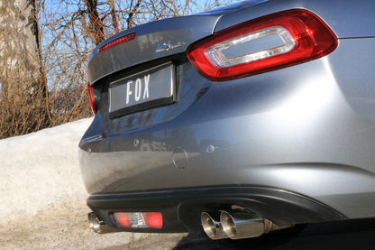 FOX Fiat 124 Spider Endschalldämpfer quer Ausgang rechts/links - 2x76 Typ 25 rechts/links