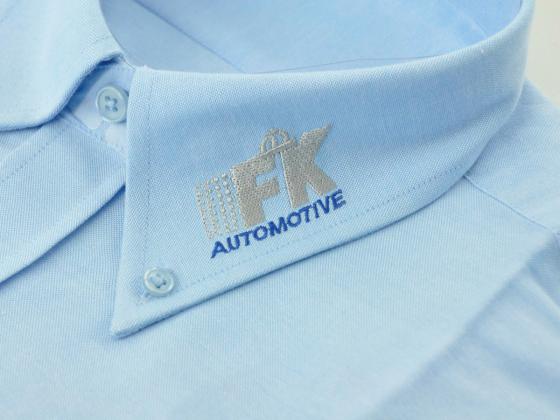 FK Businesshemd kurzarm Größe 41 aus Baumwolle Farbe blau