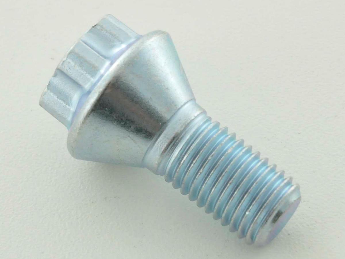 Radschraube einzeln Schaftlänge 21mm Kegelbund Kurzkopf silber M12x1,5