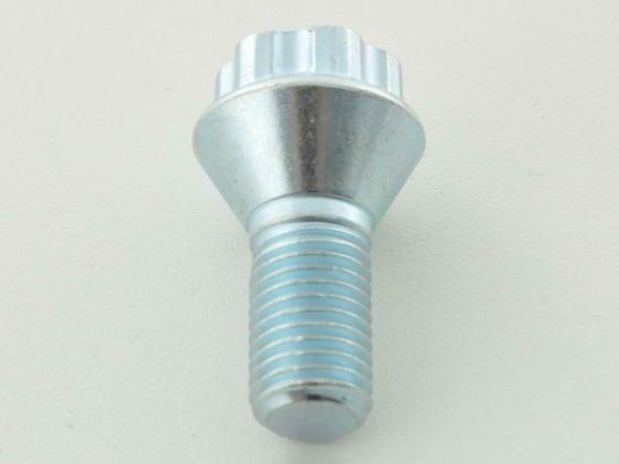 Radschraube einzeln Schaftlänge 21mm Kegelbund Kurzkopf silber M12x1,5