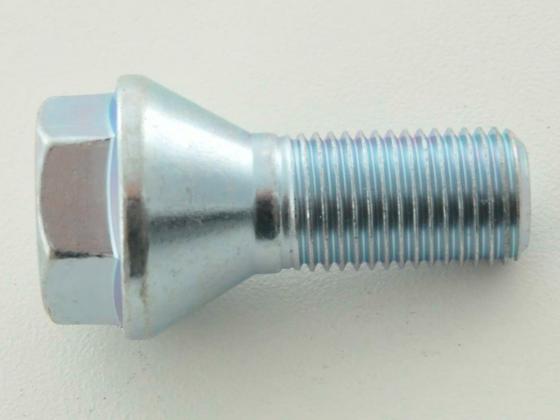 Radschraube einzeln Kegelbund Schaftlänge 35mm M12x1,25 silber