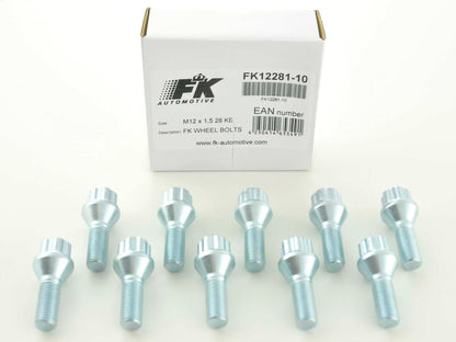 Radschrauben Set (10 Stk.) Kegelbund Schaftlänge 42mm M12x1,25 silber