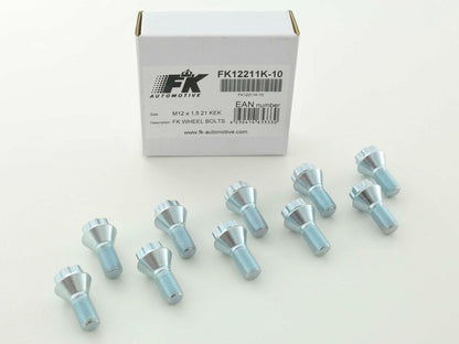 Radschrauben Set (10 Stk.) Schaftlänge 21mm Kegelbund Kurzkopf silber M12x1,5