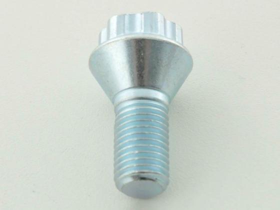 Radschrauben Set (10 Stk.) Kegelbund Kurzkopf Schaftlänge 22mm M12x1,25 silber