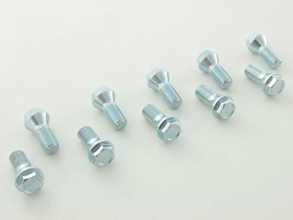 Radschrauben Set (10 Stk.) Schaftlänge 26mm Kegelbund Kurzkopf silber M12x1,5