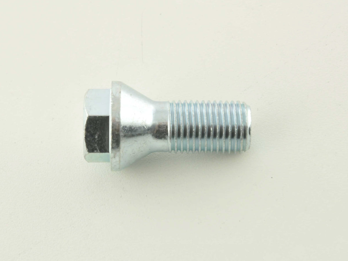 Radschraube einzeln Schaftlänge 26mm Kegelbund Kurzkopf silber M12x1,5