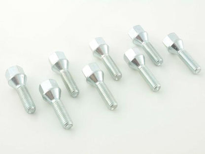 Radschrauben Set (8 Stk.) Kegelbund Schaftlänge 50mm M12x1,25 silber