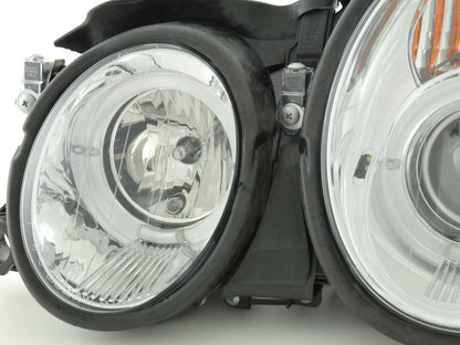 Scheinwerfer Set Angel Eyes Mercedes CLK Typ W208 Bj. 98-02 chrom