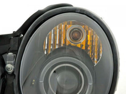 Scheinwerfer Set Angel Eyes Mercedes CLK Typ W208 Bj. 98-02 schwarz