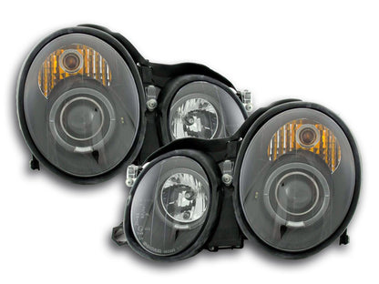 Scheinwerfer Set Angel Eyes Mercedes CLK Typ W208 Bj. 98-02 schwarz