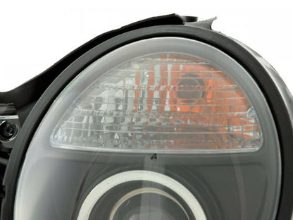 Scheinwerfer Set Mercedes E-Klasse Typ W210 Bj. 95-98 schwarz für Rechtslenker