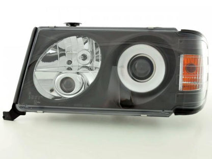 Scheinwerfer Set Mercedes E-Klasse Typ W124 Bj. 85-93 schwarz