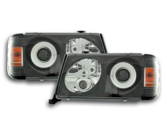 Scheinwerfer Set Mercedes E-Klasse Typ W124 Bj. 85-93 schwarz