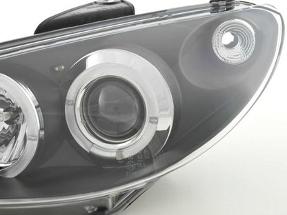 Scheinwerfer Set Peugeot 206 Bj. 98-03 schwarz