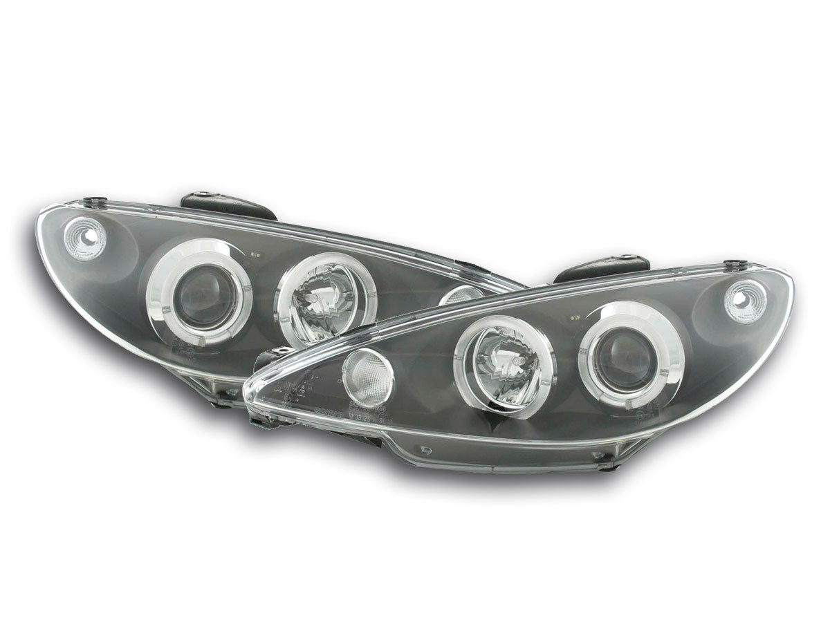 Scheinwerfer Set Peugeot 206 Bj. 98-03 schwarz