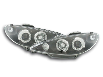 Scheinwerfer Set Peugeot 206 Bj. 98-03 schwarz