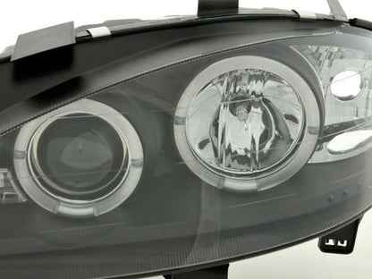 Scheinwerfer Set Renault Megane 1 3/5-trg. Bj. 99-02 schwarz für Rechtslenker