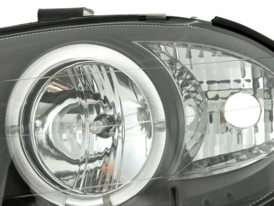 Scheinwerfer Set Renault Megane 1 3/5-trg. Bj. 99-02 schwarz für Rechtslenker