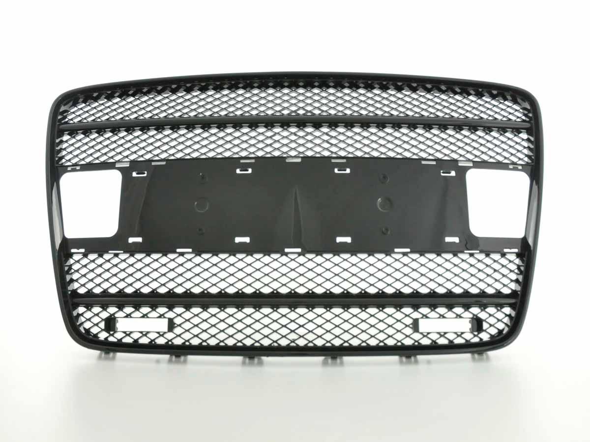Sportgrill mit Positionslichthalter Frontgrill passend für Audi Q7 Typ 4L Bj. 05-09 schwarz
