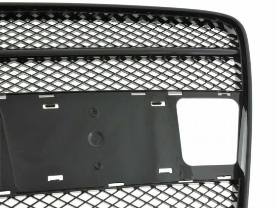 Sportgrill mit Positionslichthalter Frontgrill passend für Audi Q7 Typ 4L Bj. 05-09 schwarz