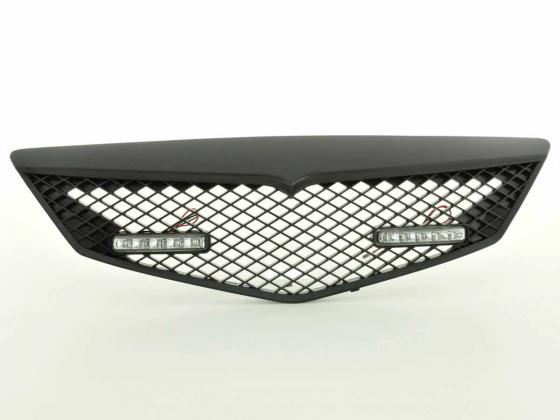 Sportgrill mit Positionslicht Frontgrill Mazda 2 Typ DY Bj. 03-07 schwarz