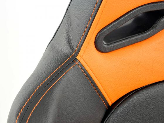 FK Sportsitze Auto Halbschalensitze Set Edition 1 Kunstleder schwarz/orange