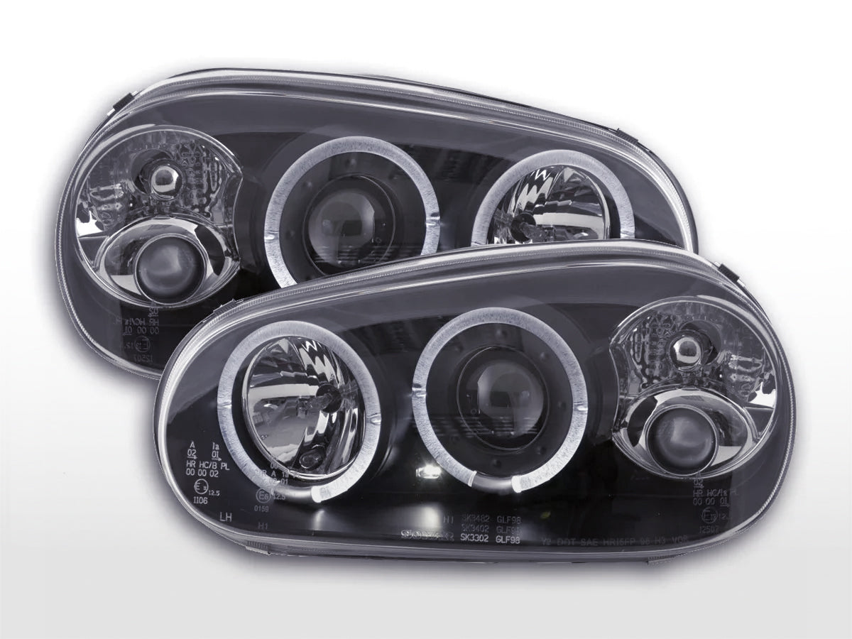 Scheinwerfer Set VW Golf 4 Typ 1J  98-03 schwarz