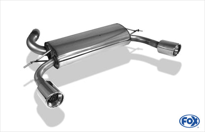 FOX Ford Focus II ST Endschalldämpfer quer Ausgang rechts/links - 1x100 Typ 17 rechts/links