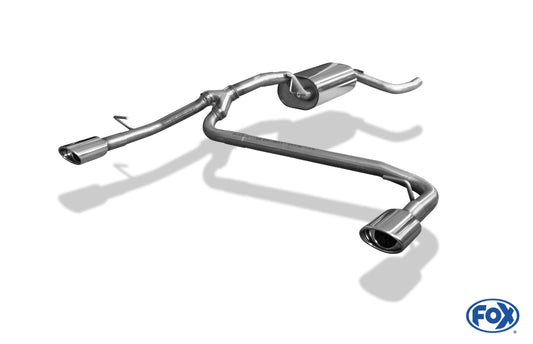 FOX Ford Focus II Fließheck Facelift Endschalldämpfer Ausgang rechts/links - 106x71 Typ 33 rechts/links